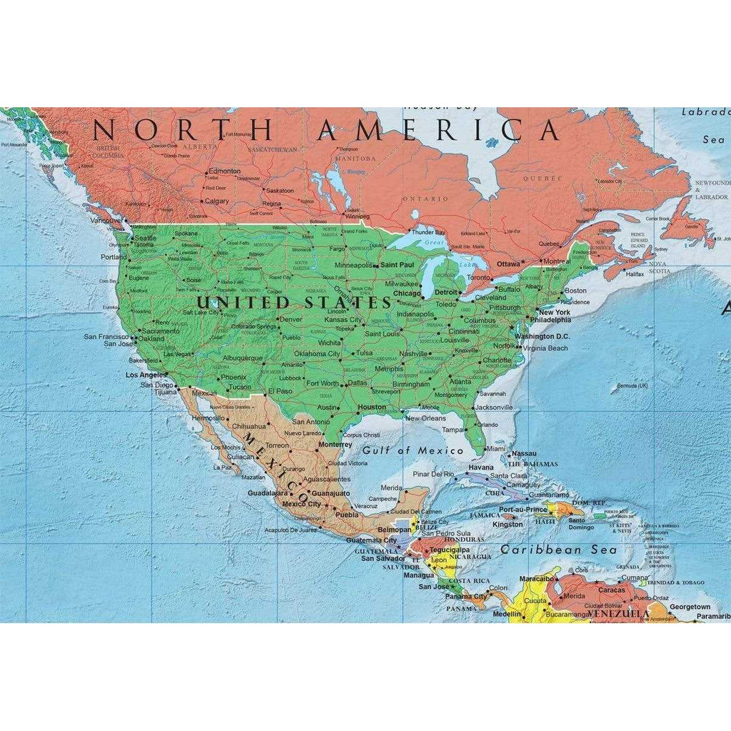 Swiftmaps 24h x 36w World Premier Wall Map Poster Mural