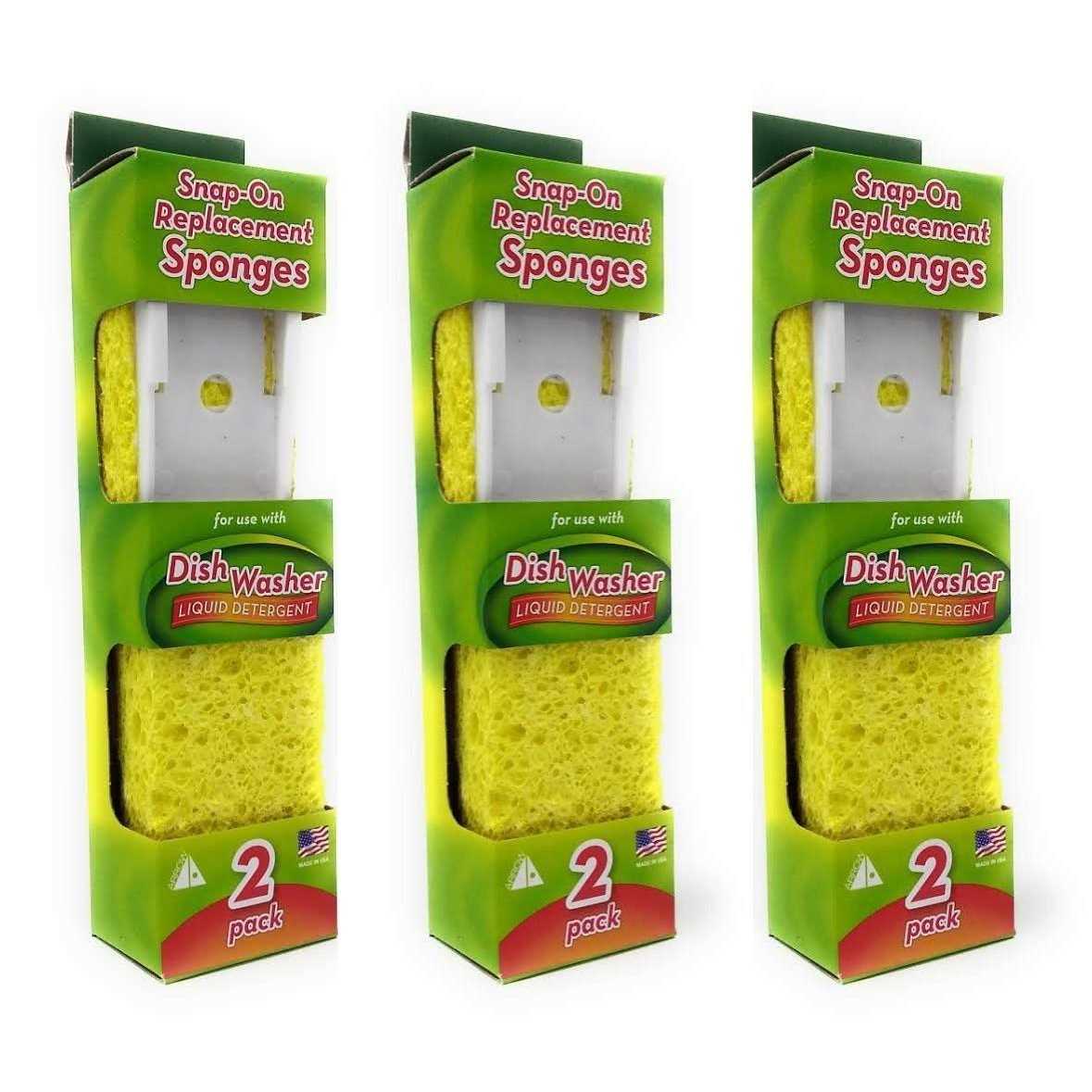 Arrow Home Products Arrow Dish Wand Sponge Refills 6 Pack Replacement Sponge Heads for Dish Wand