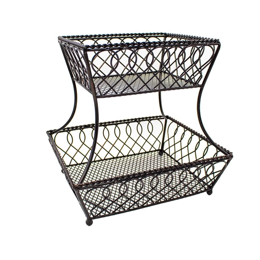 Loop Lattice 2 Tier Rectangular Fruit Storage Basket