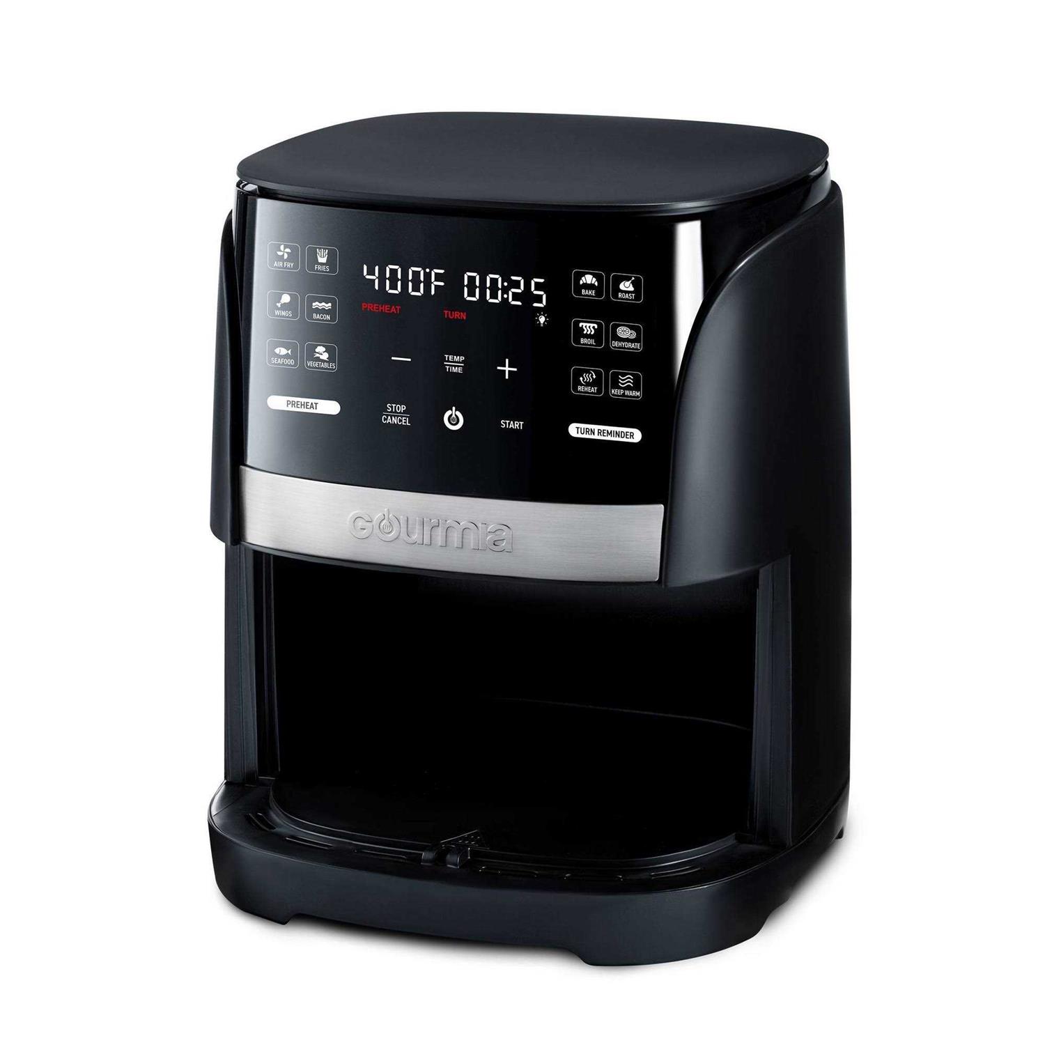 New Gourmia 6-Qt Digital Window Air Fryer with 12 Presets & Guided Cooking