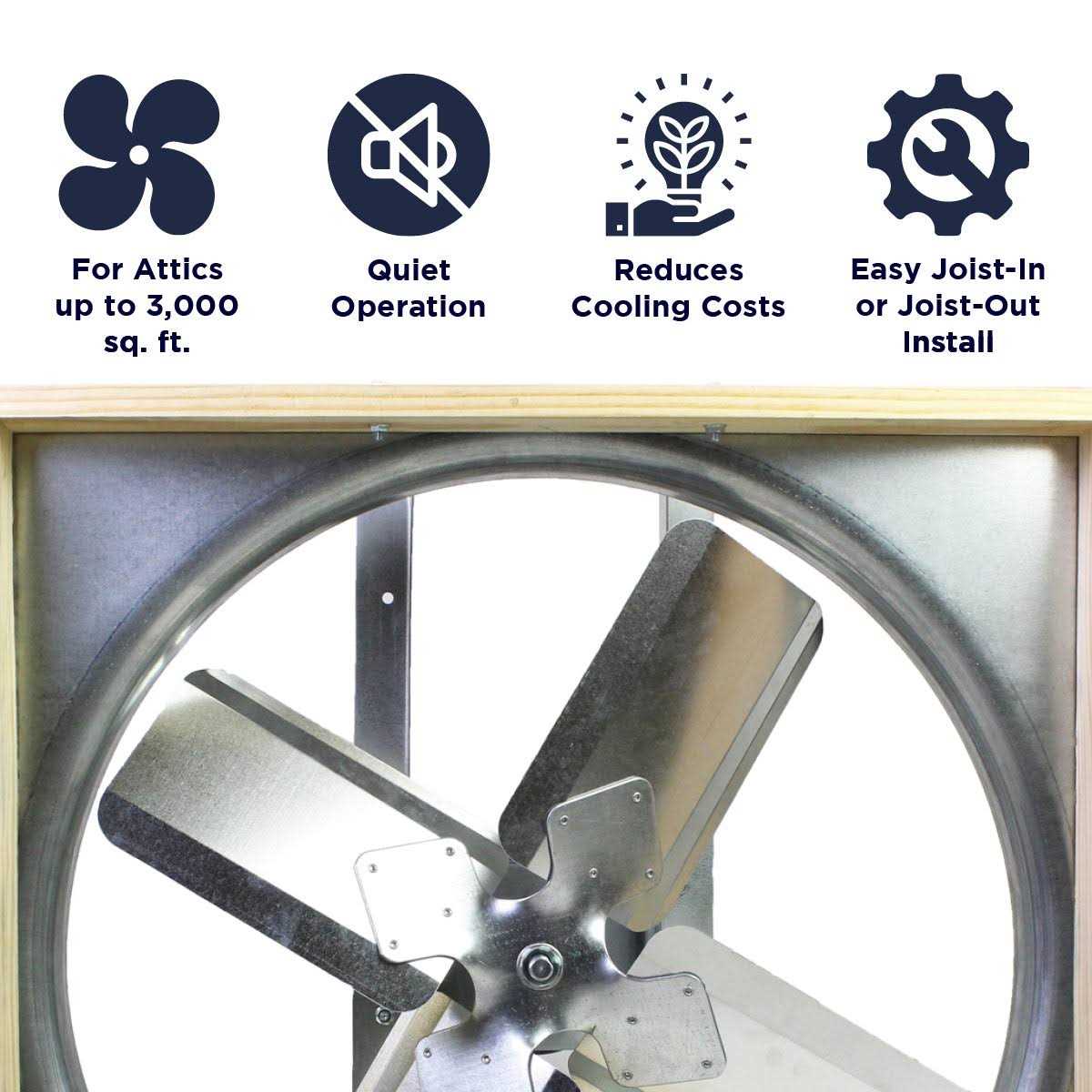 Cool Attic 30 Belt Drive Whole House Fan with Shutter