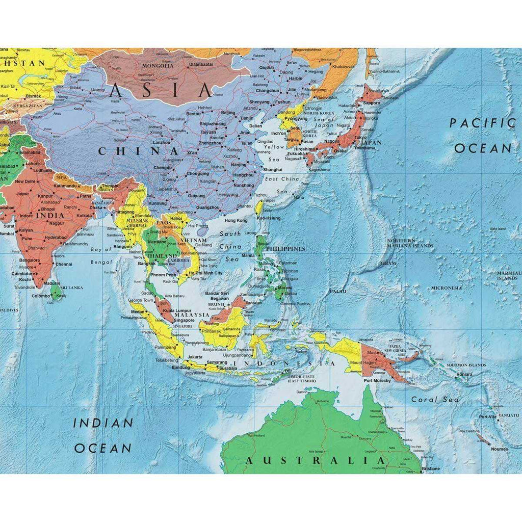 Swiftmaps 24h x 36w World Premier Wall Map Poster Mural
