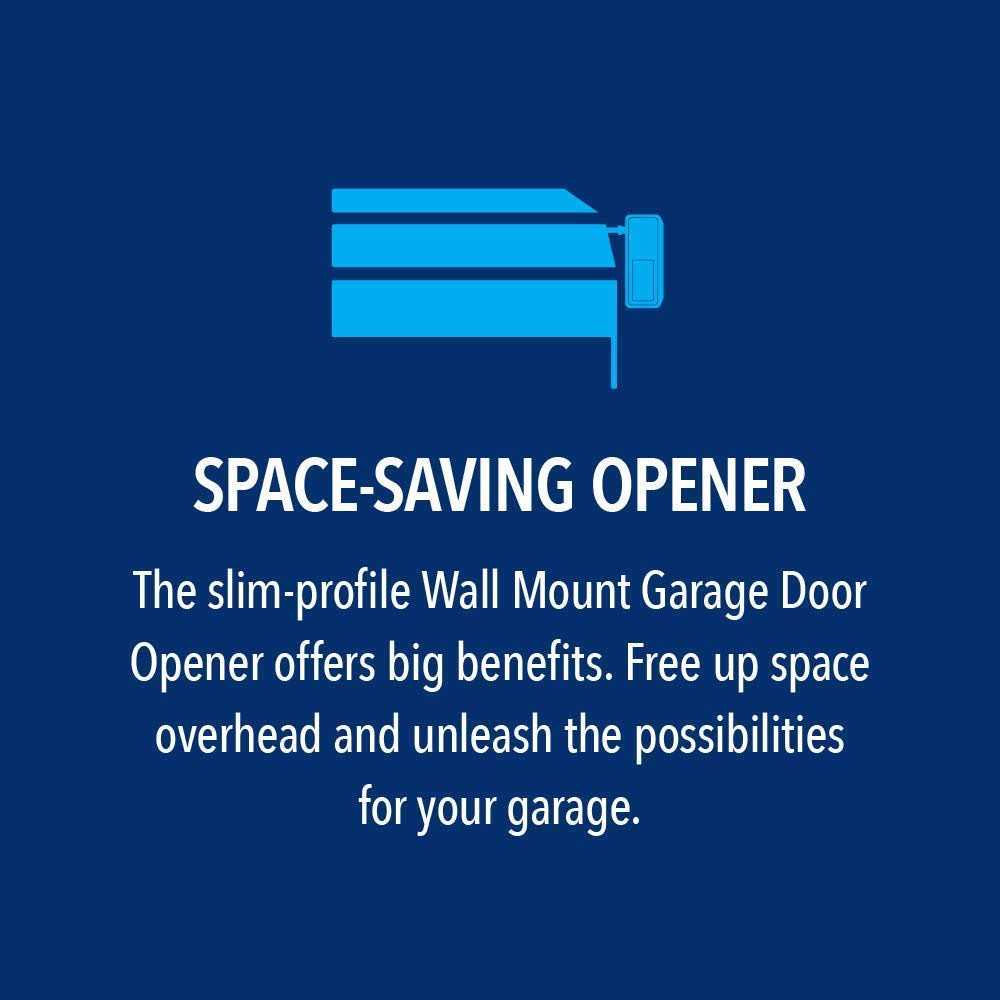 Chamberlain Wall Mounted Ultra Quiet Garage Door Opener with Battery Backup