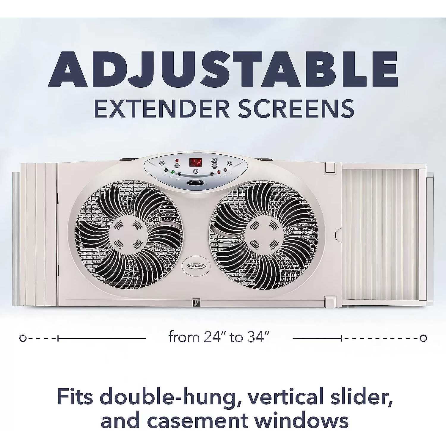 BIONAIRE Premium Digital 8.5 Twin Window Fan