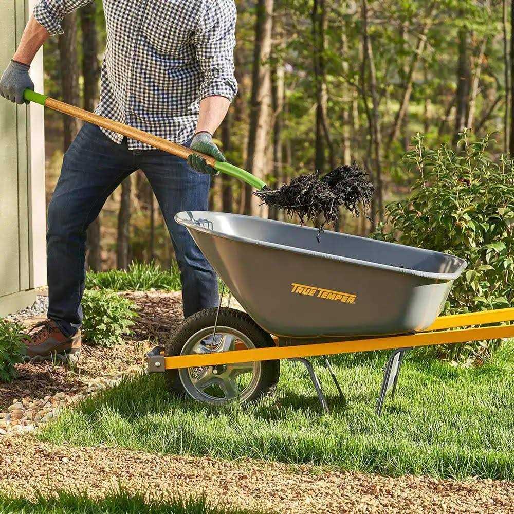 True Temper Steel Residential Wheelbarrow 6 cu ft