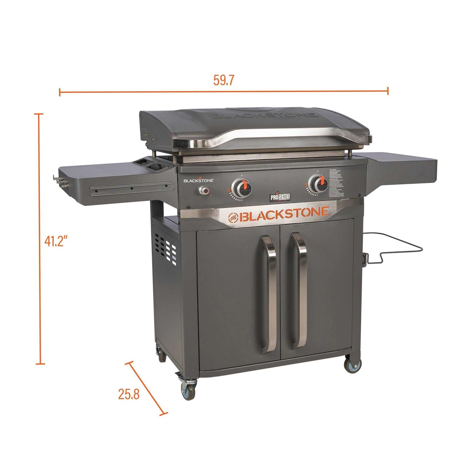 Blackstone ProSeries 2 Burner 28 Outdoor Cabinet Griddle with Hood