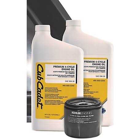 Cub Cadet 490-950-C042 Oil Change Kit for Cub Cadet Riding Mower with Kohler Engines