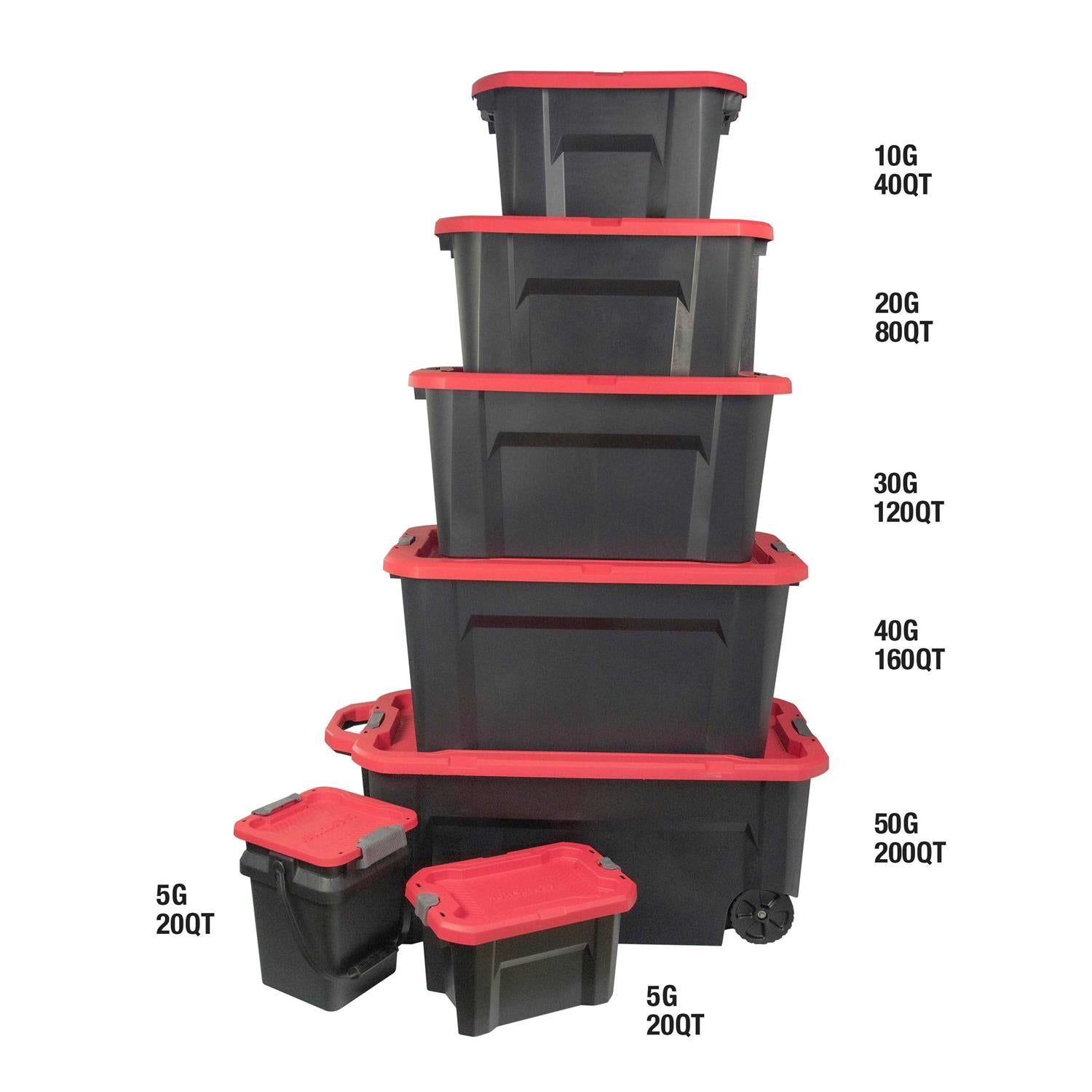 Craftsman 50-Gallon Black Tote with Latching Lid CMXXPBP50GTW