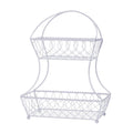 Loop and Lattice 2 Tier White Flatback Fruit Storage Basket